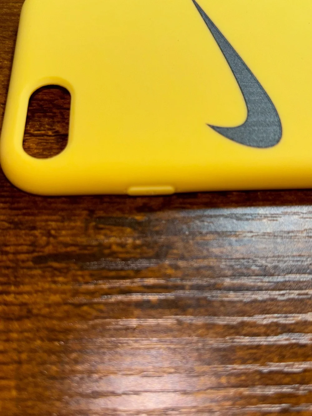 iPhone SE/7/8 Yellow Silicone Phone Case with Black Swoosh Accent⭐️⭐️⭐️